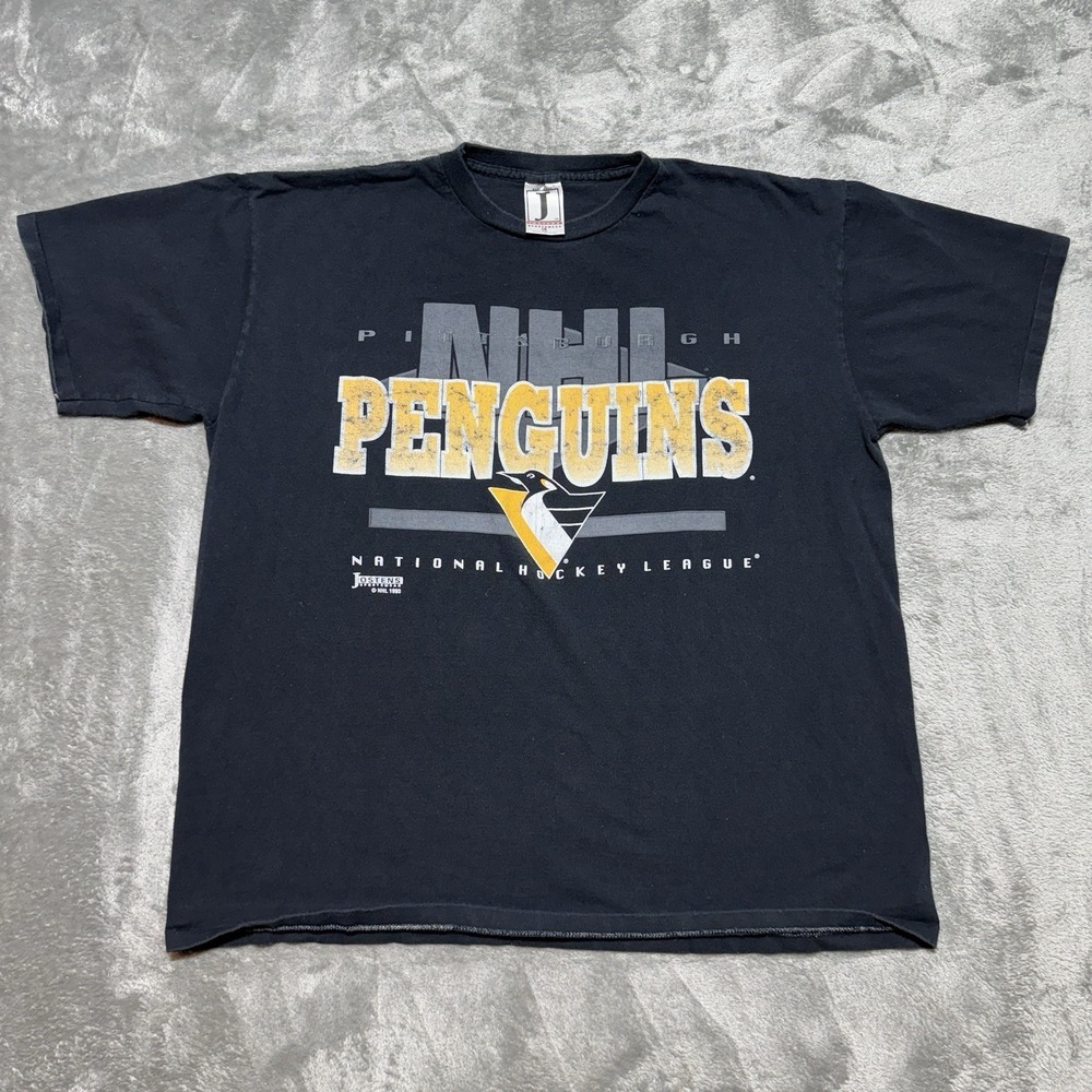 Vintage 1993 Pittsburgh Penguins Shirt L 24x27.5 Single Stitch Jostens NHL 90s